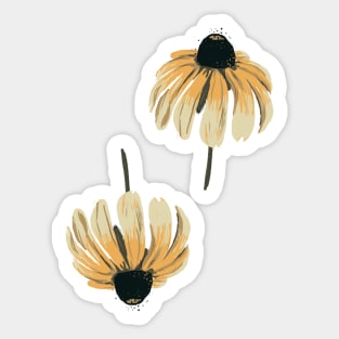 Black eyed susans Sticker